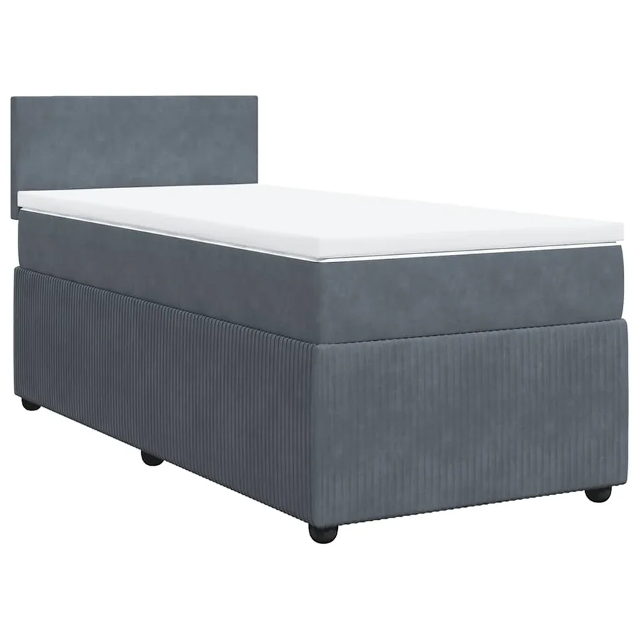 Sommier à lattes de lit avec matelas Gris foncé 100x200 cm - 3