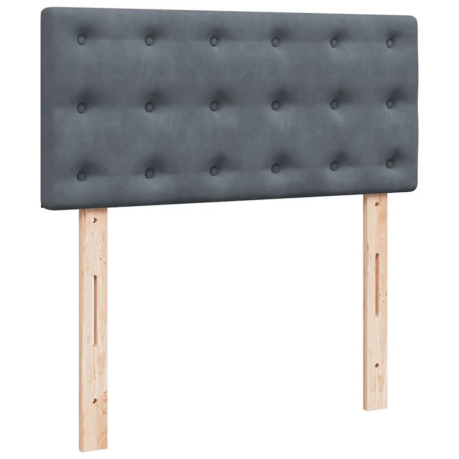 Sommier à lattes de lit avec matelas Gris foncé 100x200 cm - 5