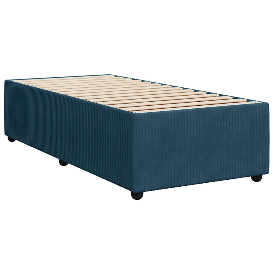 Sommier à lattes de lit avec matelas Bleu foncé 100x200 cm - 8