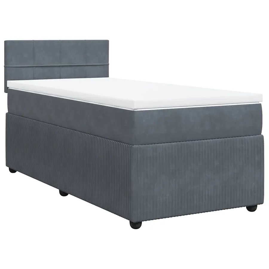 Sommier à lattes de lit avec matelas Gris foncé 100x200 cm - 2