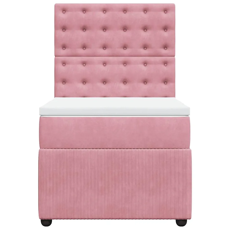 Sommier à lattes de lit avec matelas Rose 100x200 cm Velours - 6