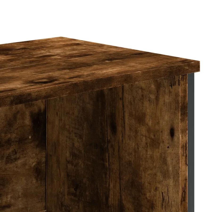 Bibliothèque chêne fumé 80x31x169 cm bois d'ingénierie - 7