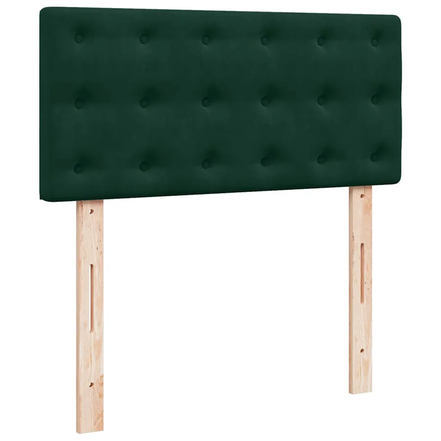 Sommier à lattes de lit avec matelas Vert foncé 100x200 cm - 5