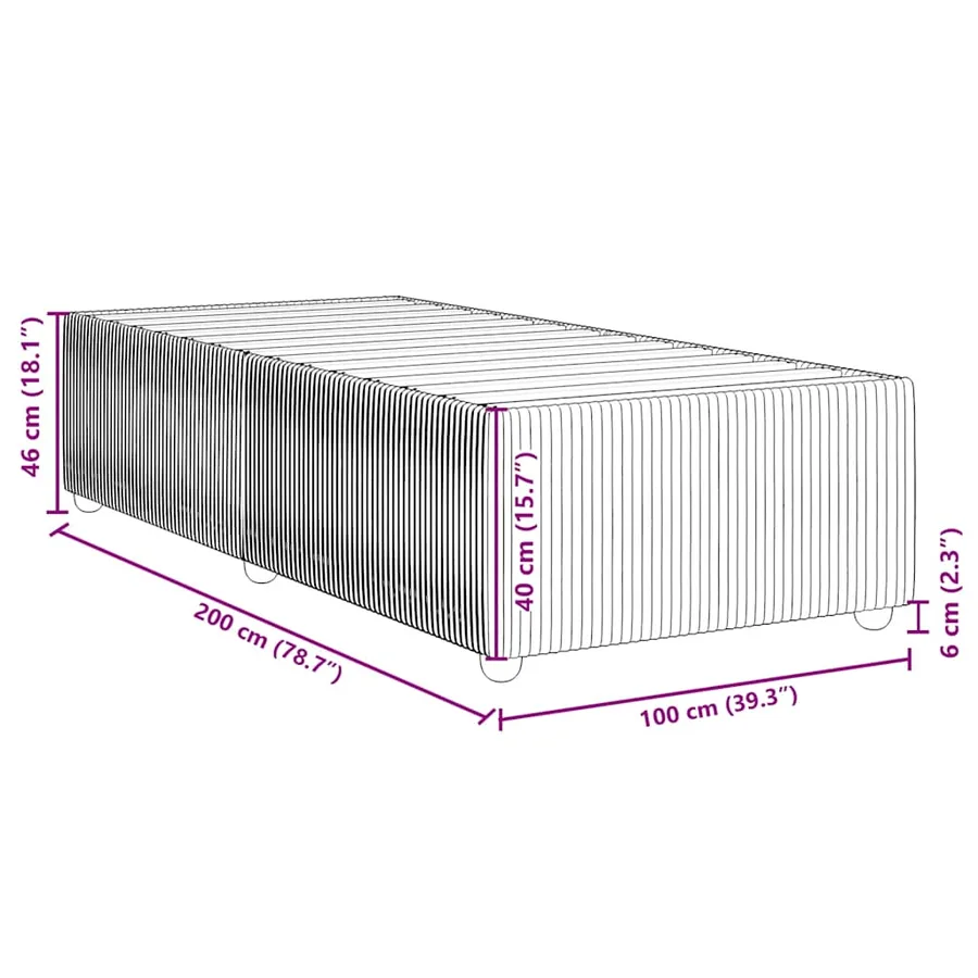 Cadre de lit sans matelas vert foncé 100x200 cm velours - 9