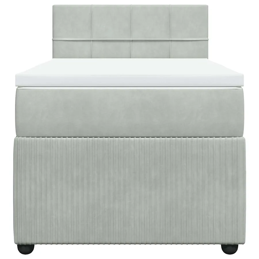 Sommier à lattes de lit et matelas Gris clair 100x200cm Velours - 6