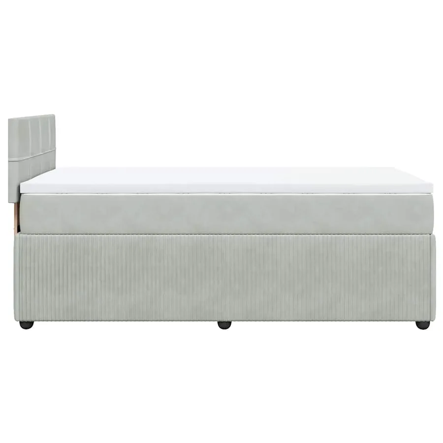Sommier à lattes de lit et matelas Gris clair 100x200cm Velours - 7