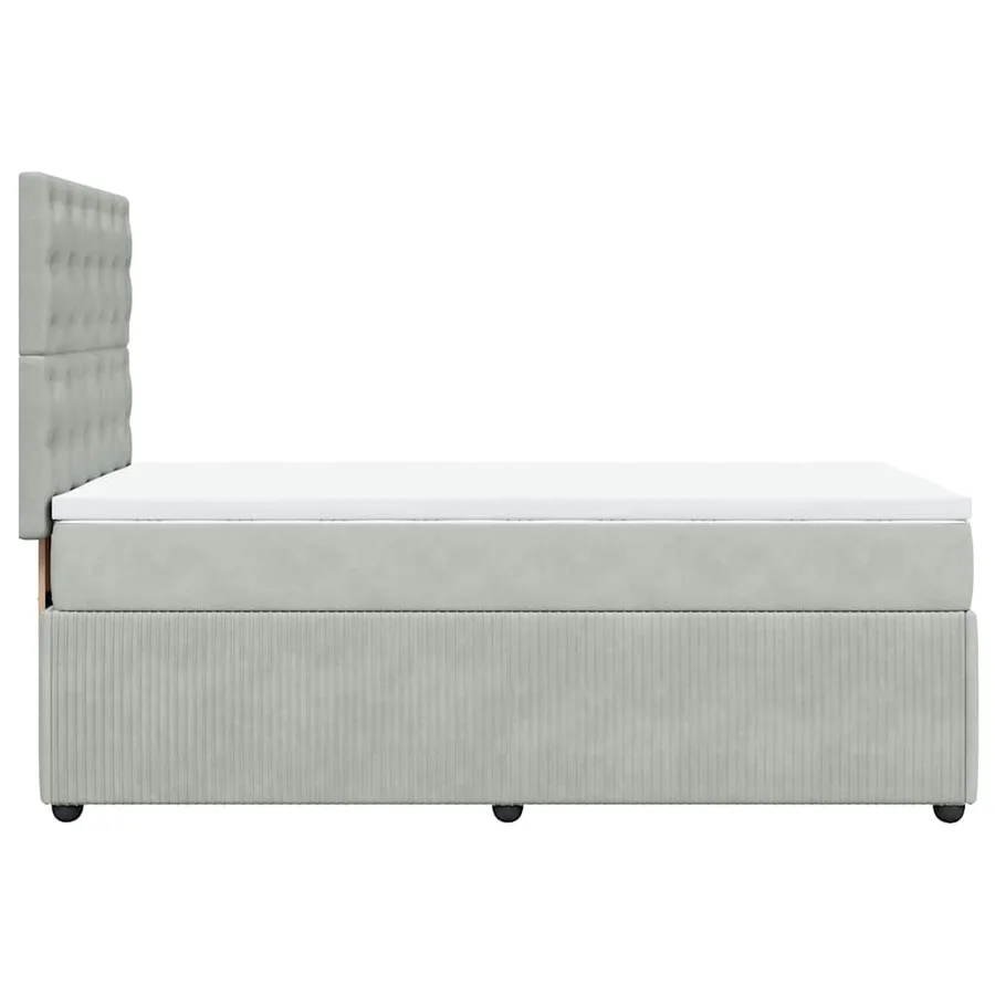 Sommier à lattes de lit et matelas Gris clair 100x200cm Velours - 5