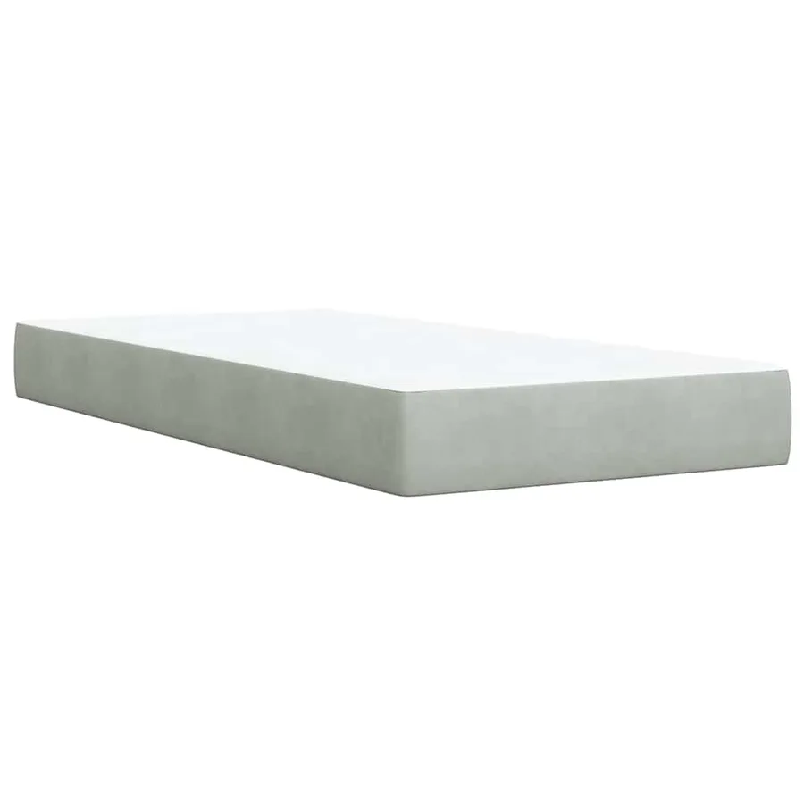 Sommier à lattes de lit et matelas Gris clair 100x200cm Velours - 7