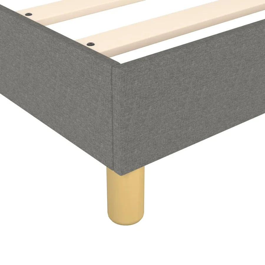 Sommier à lattes de lit avec matelas Gris foncé 200x200cm Tissu - 7