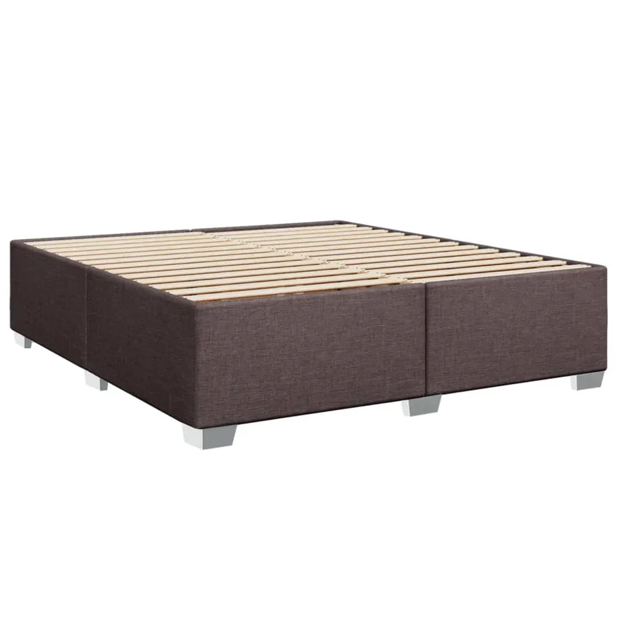 Sommier à lattes de lit avec matelas Marron foncé 180x200 cm - 8