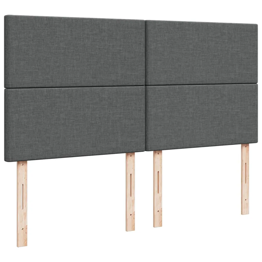 Sommier à lattes de lit avec matelas Gris foncé 180x200cm Tissu - 7