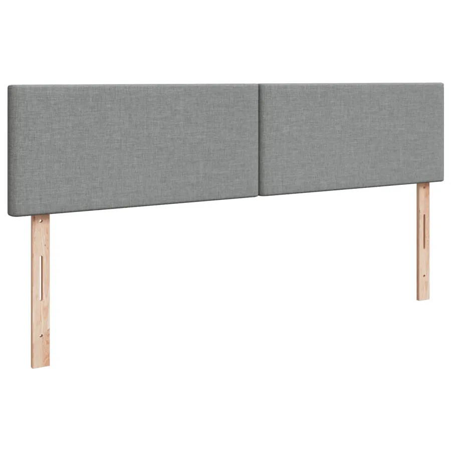 Sommier à lattes de lit avec matelas Gris clair 180x200cm Tissu - 7