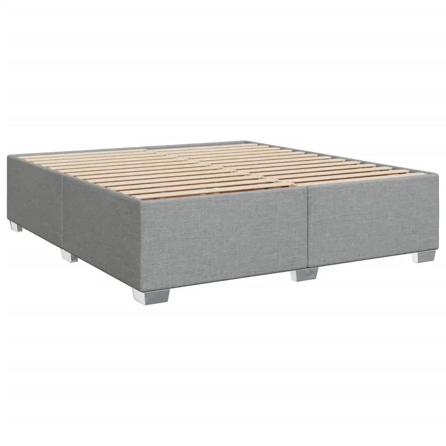 Sommier à lattes de lit avec matelas Gris clair 180x200cm Tissu - 8
