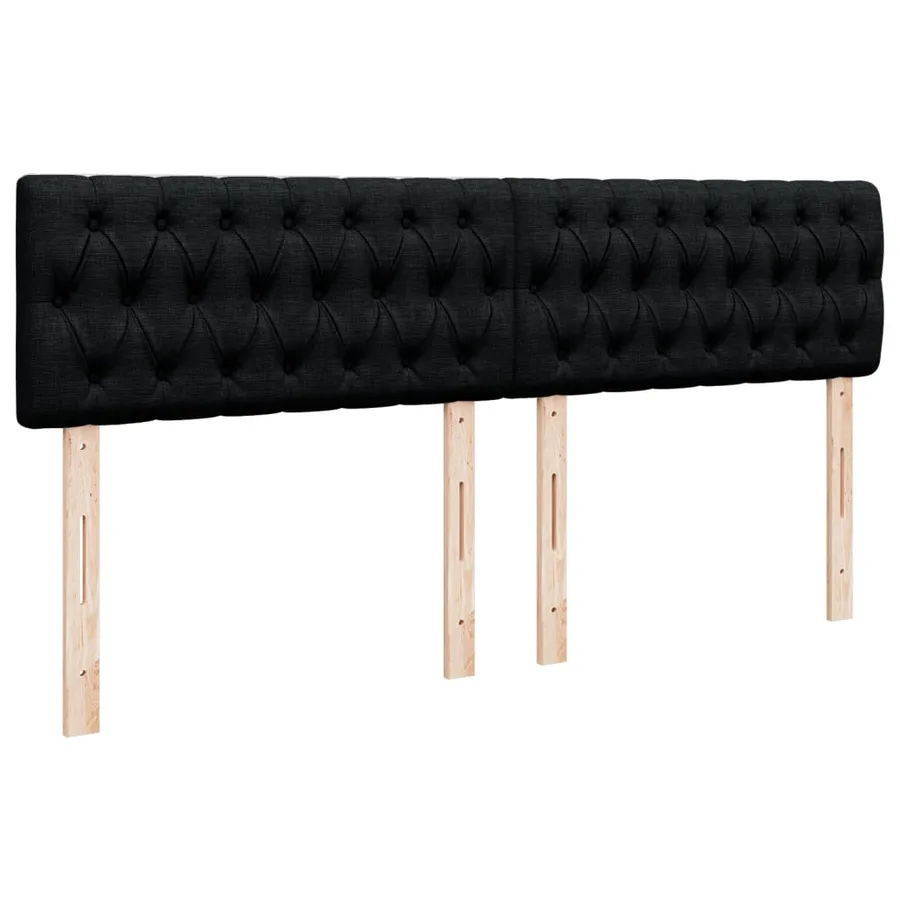 Sommier à lattes de lit avec matelas Noir 180x200 cm Tissu - 7