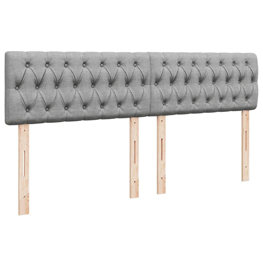 Sommier à lattes de lit avec matelas Gris clair 180x200cm Tissu - 8