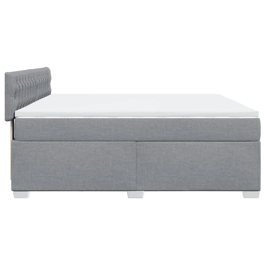 Sommier à lattes de lit avec matelas Gris clair 180x200cm Tissu - 9