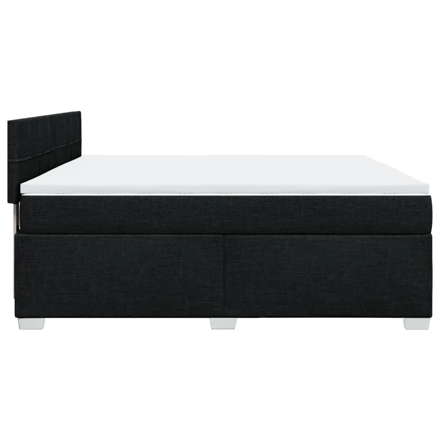 Sommier à lattes de lit avec matelas Noir 180x200 cm Tissu - 9