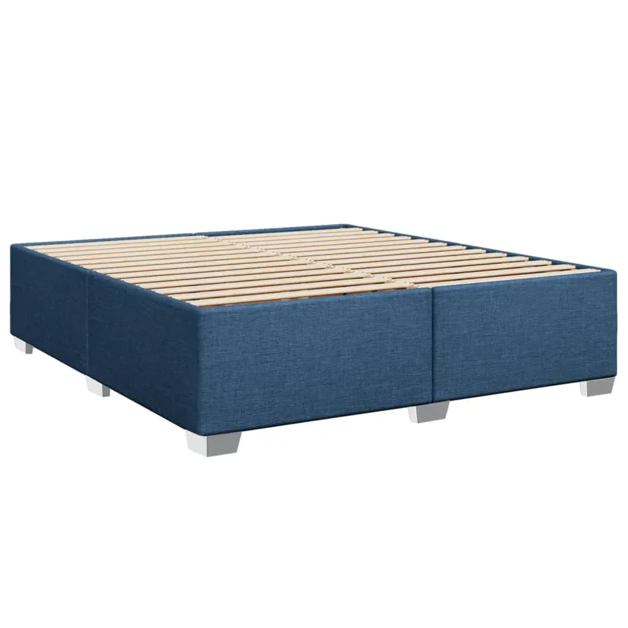 Sommier à lattes de lit avec matelas Bleu 180x200 cm Tissu - 5
