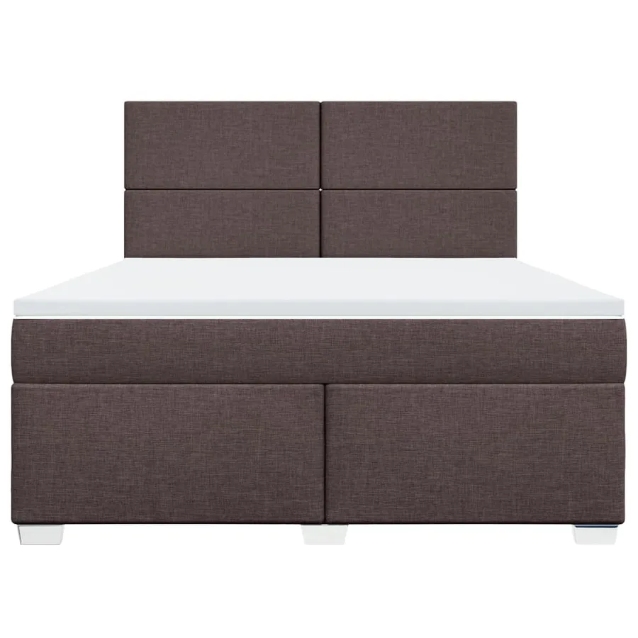 Sommier à lattes de lit avec matelas Marron foncé 180x200 cm - 4