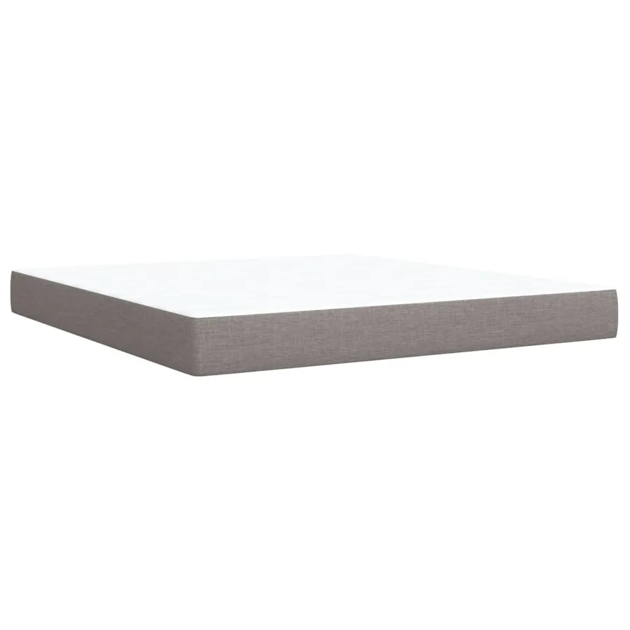 Sommier à lattes de lit avec matelas Taupe 180x200 cm Tissu - 6