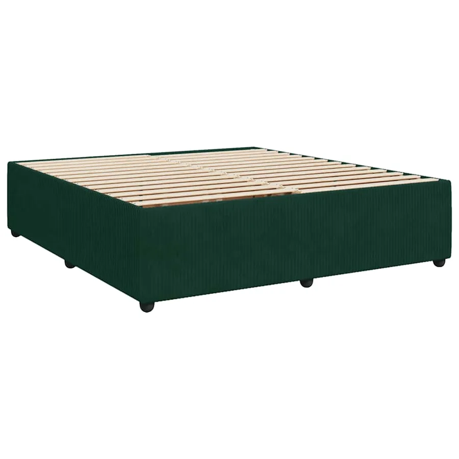 Sommier à lattes de lit et matelas Vert foncé 180x200cm Velours - 6