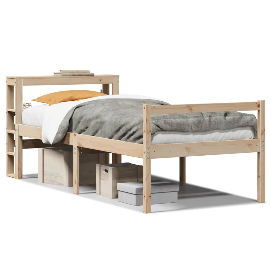 Lit pour personne âgée et tête de lit 90x200cm bois pin massif - 2