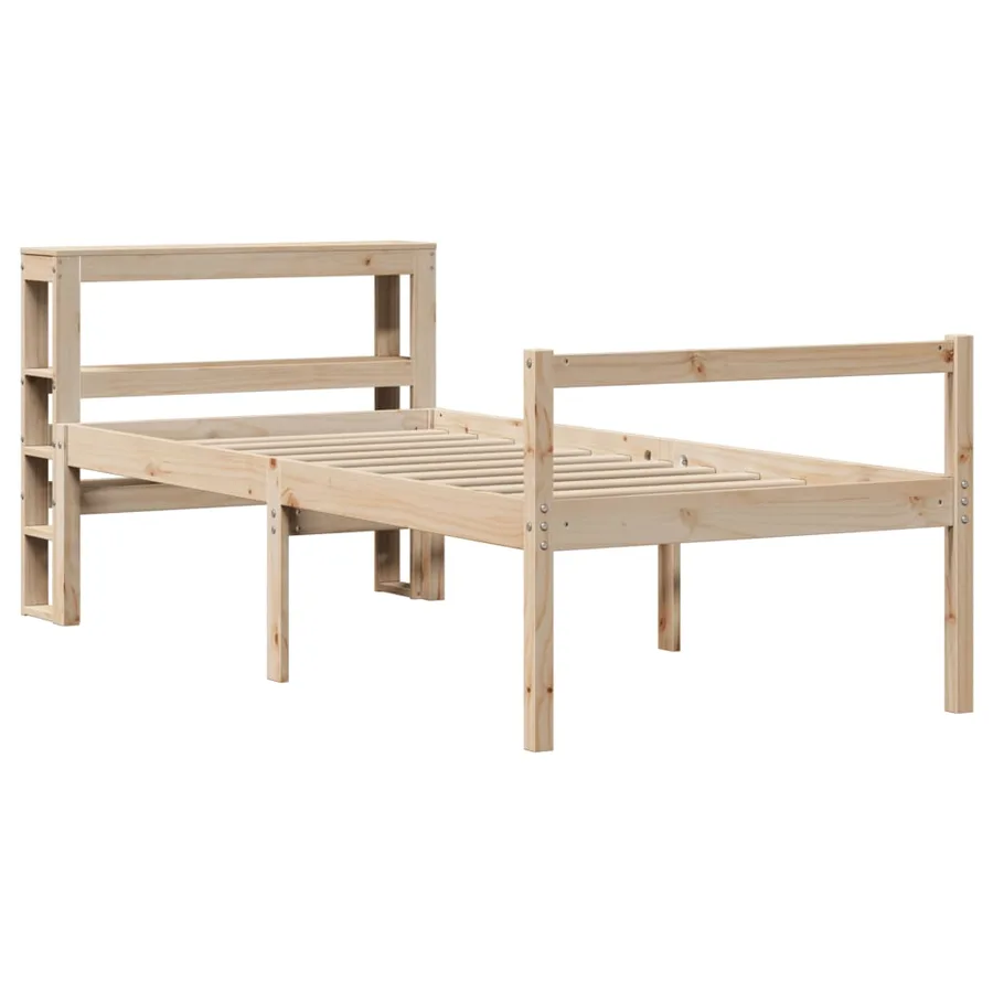 Lit pour personne âgée et tête de lit 90x200cm bois pin massif - 3