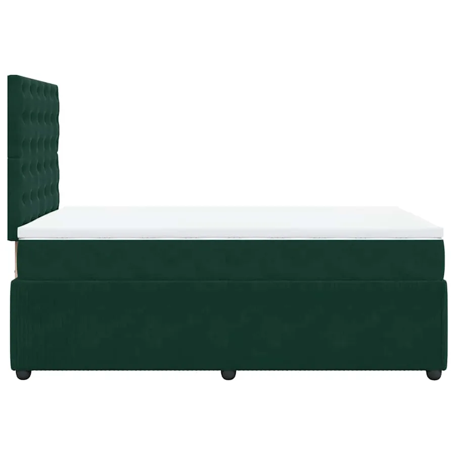 Sommier à lattes de lit et matelas Vert foncé 120x200cm Velours - 5