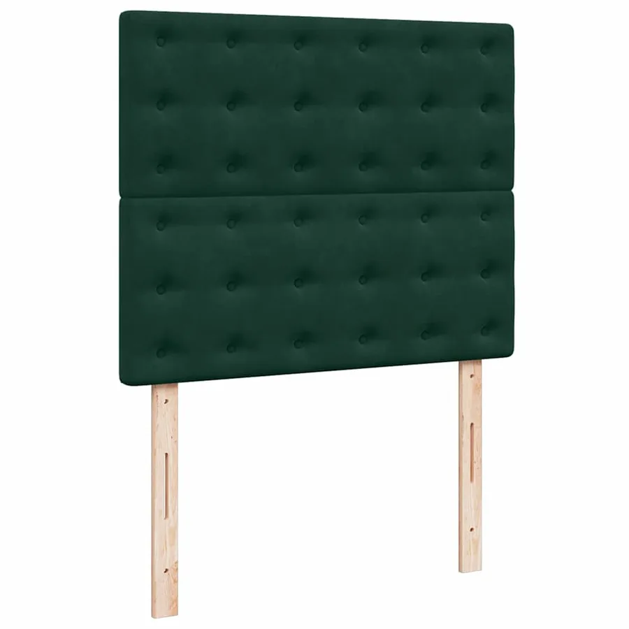 Sommier à lattes de lit et matelas Vert foncé 120x200cm Velours - 7