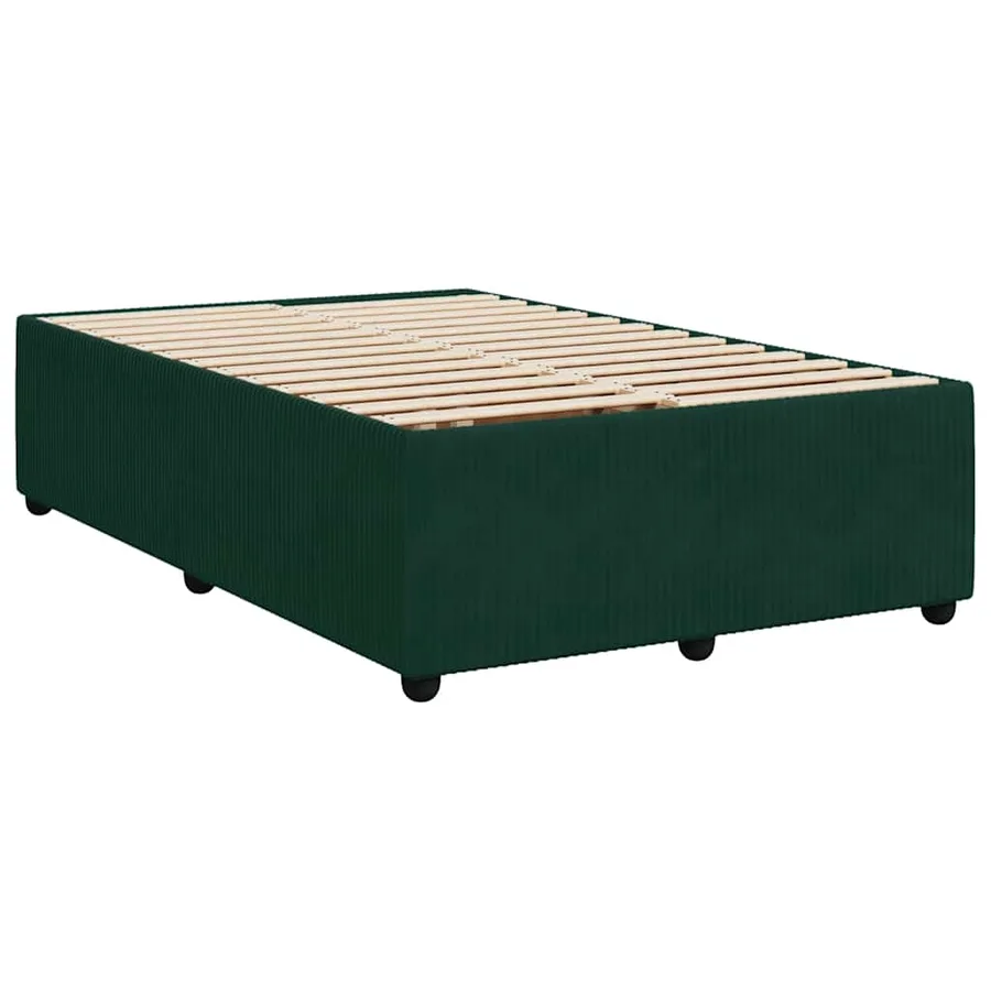 Sommier à lattes de lit et matelas Vert foncé 120x200cm Velours - 8