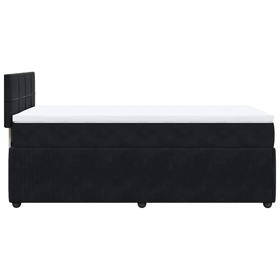 Sommier à lattes de lit avec matelas Noir 90x190 cm Velours - 9