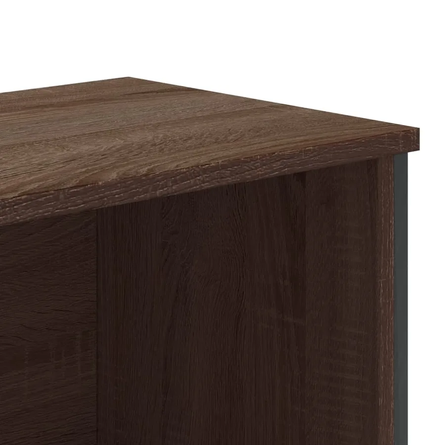 Bibliothèque chêne marron 80x31x169 cm bois d'ingénierie - 7