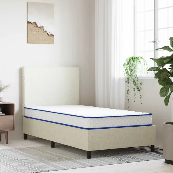 Matelas en mousse à mémoire de forme blanc 100x200x17 cm doux
