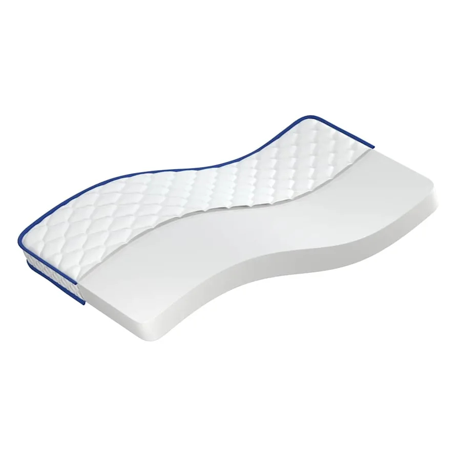 Matelas en mousse à mémoire de forme blanc 100x200x17 cm doux - 2