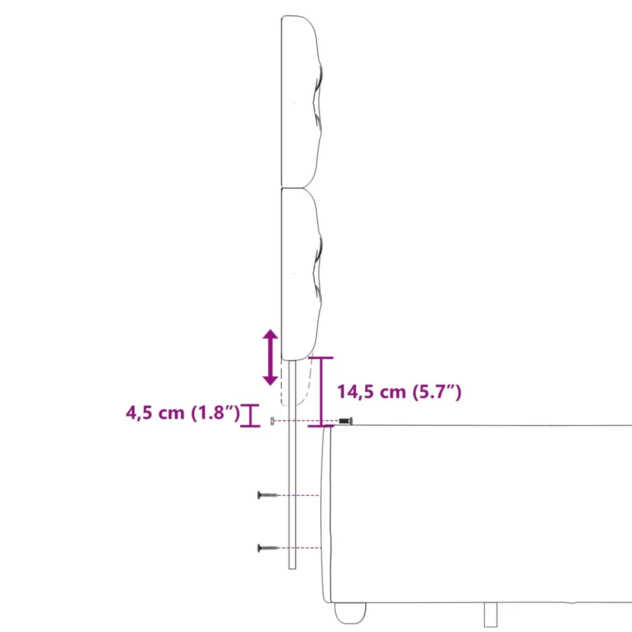 Sommier à lattes de lit avec matelas Gris foncé 140x200cm Tissu - 14