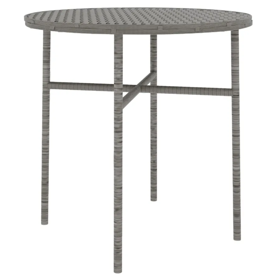 Ensemble à manger de jardin 3 pcs Résine tressée Gris - 5