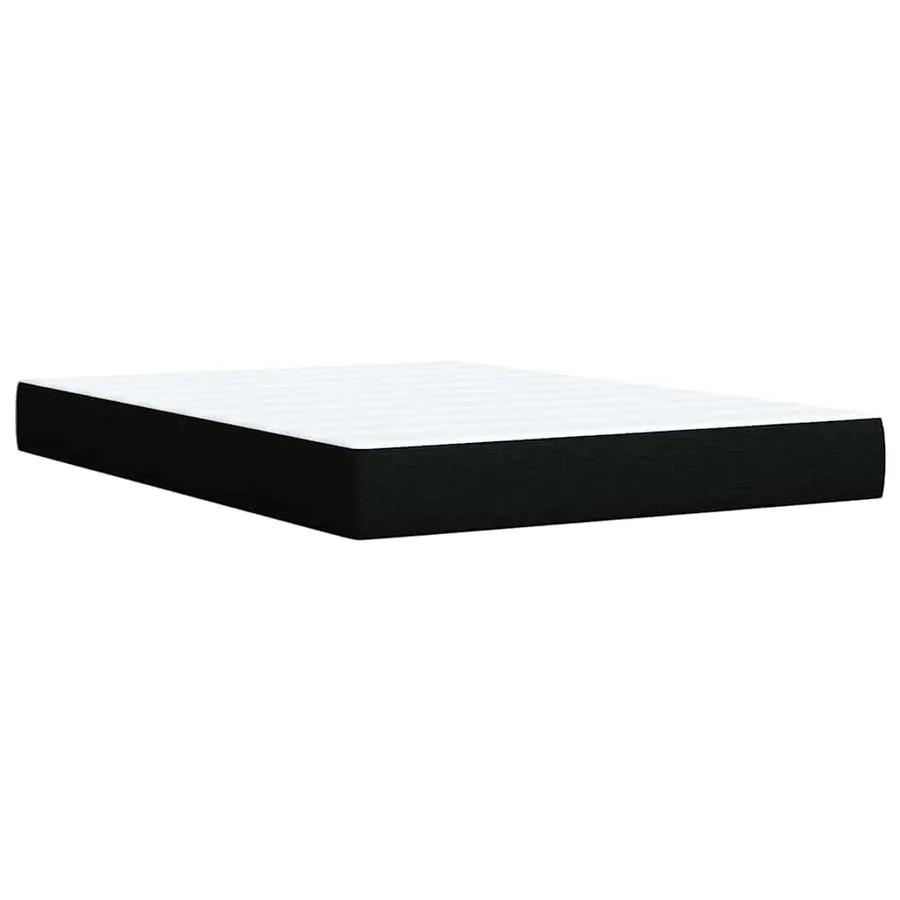 Sommier à lattes de lit avec matelas Noir 160x200 cm Tissu - 9