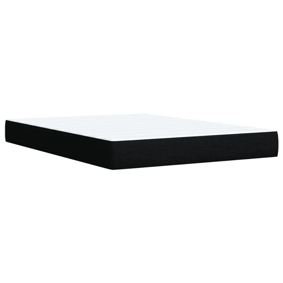 Sommier à lattes de lit avec matelas Noir 160x200 cm Tissu - 10