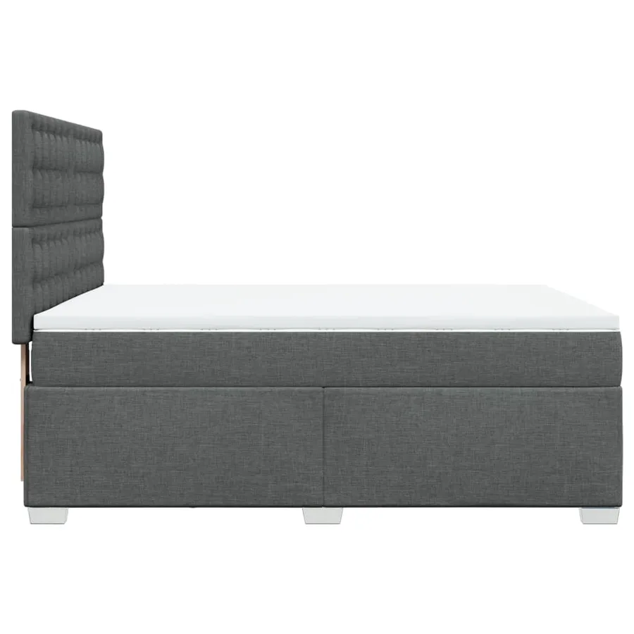 Sommier à lattes de lit avec matelas Gris foncé 160x200cm Tissu - 9