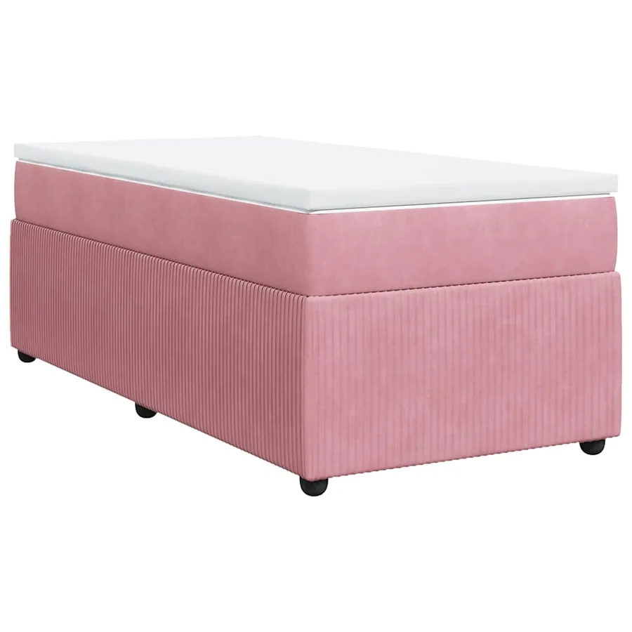 Sommier à lattes de lit avec matelas Rose 90x190 cm Velours - 2