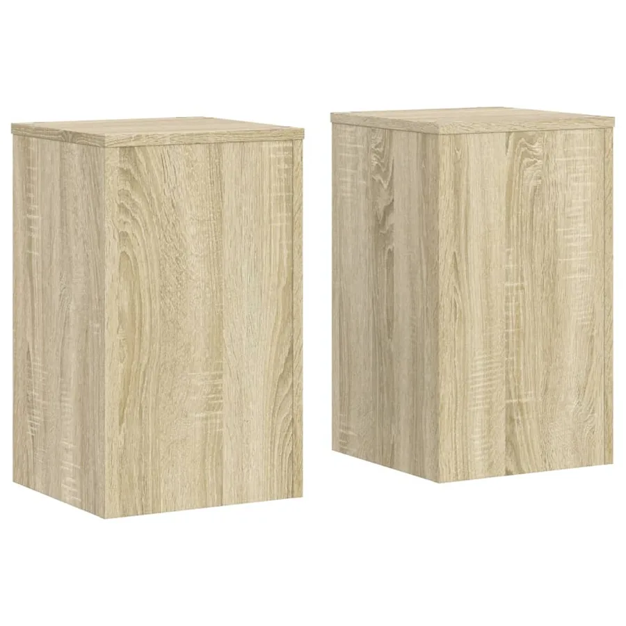 Supports pour plantes 2 pcs chêne sonoma bois d'ingénierie - 2