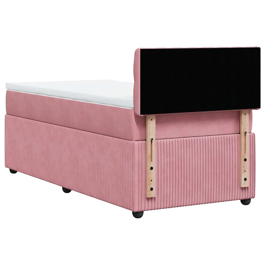 Sommier à lattes de lit avec matelas Rose 90x200 cm Velours - 10