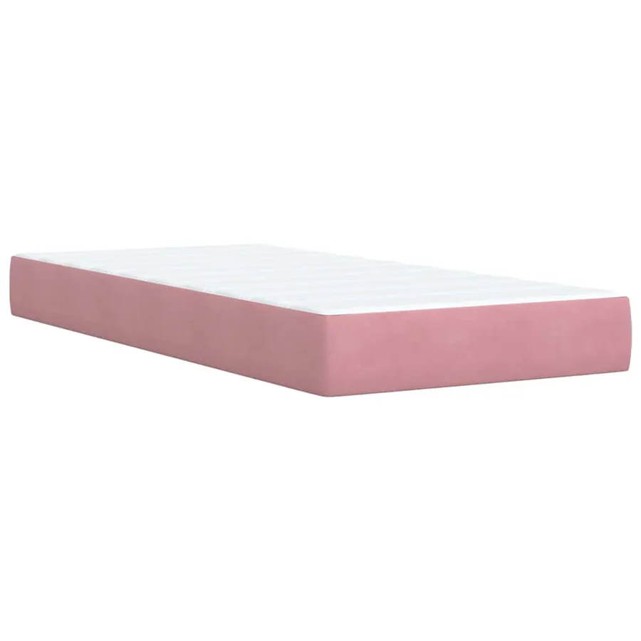 Sommier à lattes de lit avec matelas Rose 90x200 cm Velours - 7