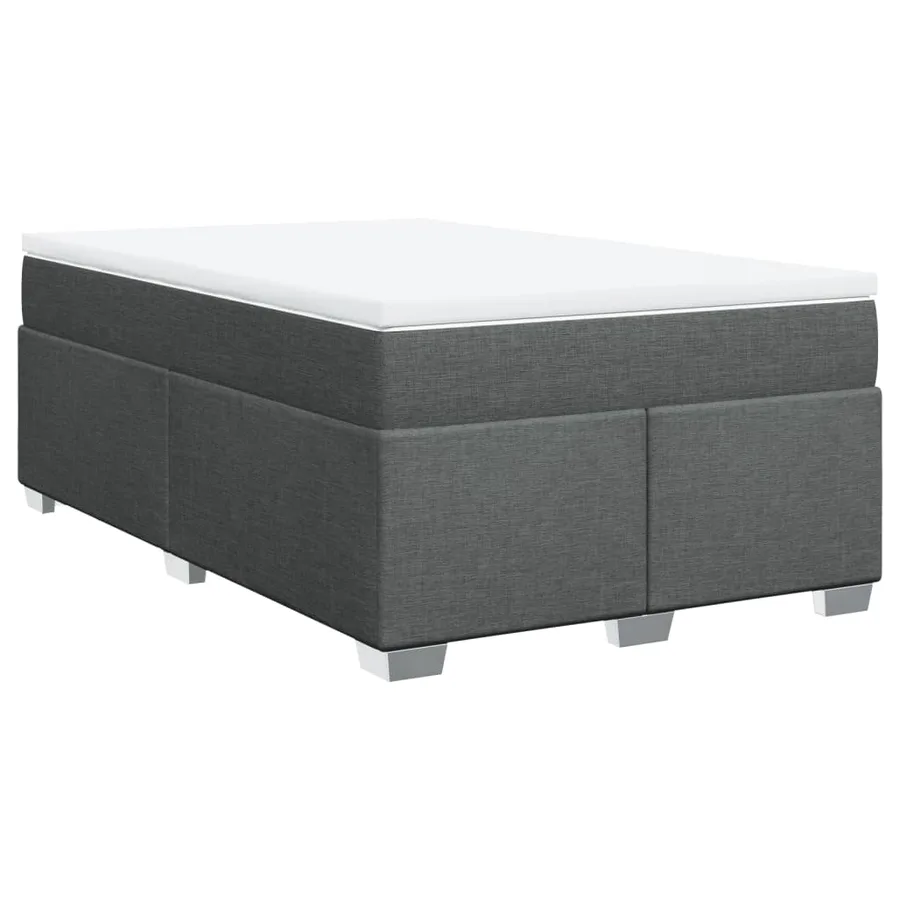 Sommier à lattes de lit avec matelas gris foncé 120x190cm tissu - 2