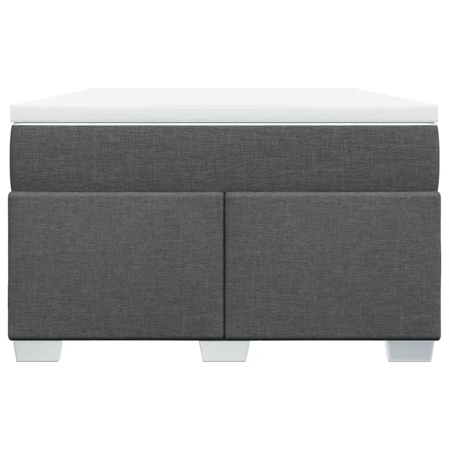 Sommier à lattes de lit avec matelas gris foncé 120x190cm tissu - 7