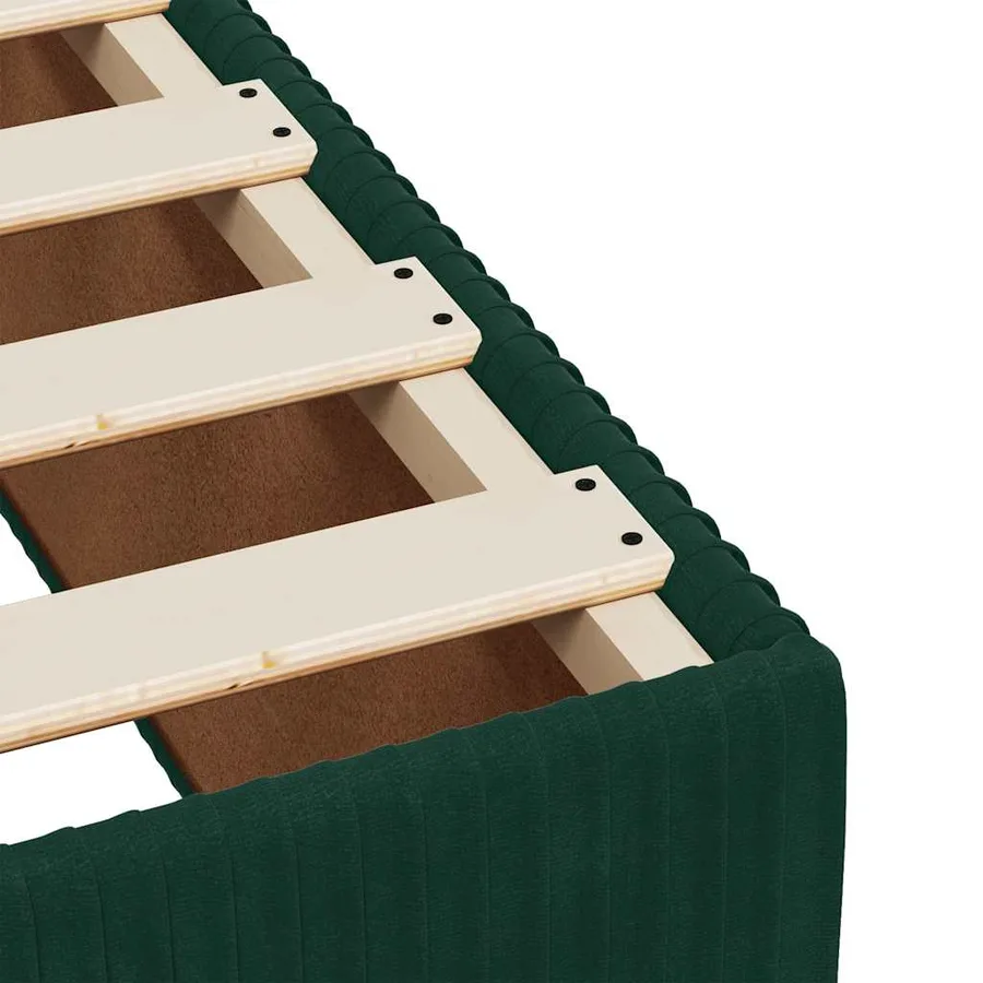 Sommier à lattes de lit et matelas Vert foncé 160x200cm Velours - 13