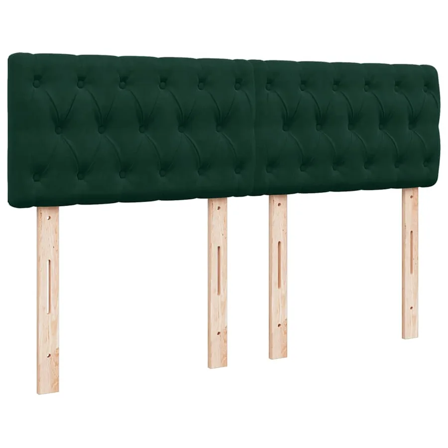 Sommier à lattes de lit et matelas Vert foncé 160x200cm Velours - 12