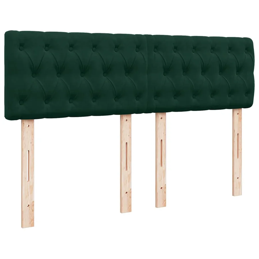 Sommier à lattes de lit et matelas Vert foncé 160x200cm Velours - 5