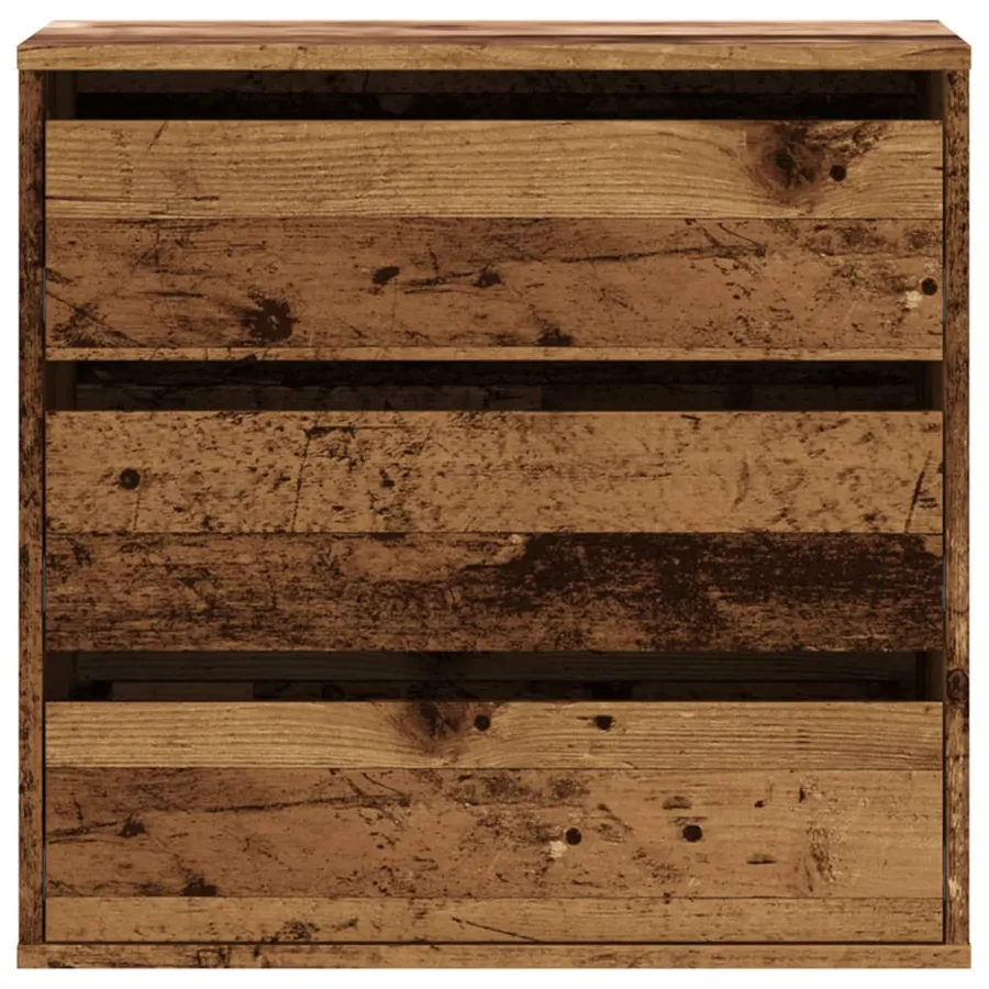 Commode d'angle vieux bois 60x41x58 cm bois d'ingénierie - 4