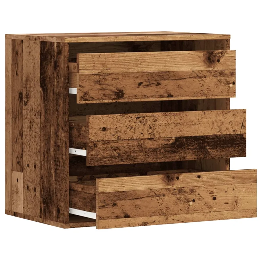 Commode d'angle vieux bois 60x41x58 cm bois d'ingénierie - 5